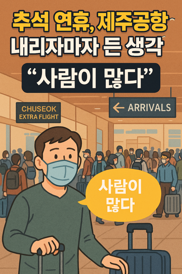 <b>추석 연휴</b>, <b>제주</b>공항에 내리자마자 느낄 말 “사람… 진짜 많다”