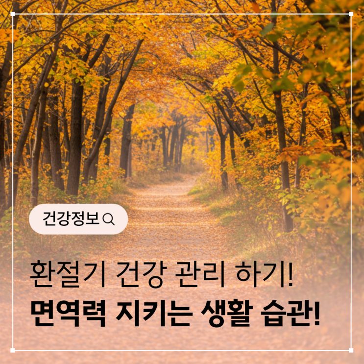 환절기 건강 관리 – 면역력 지키는 생활 습관