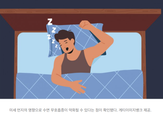  “대기오염, 수면 무호흡증 악화시킨다…환경까지 치료 변수로 고려해야”
