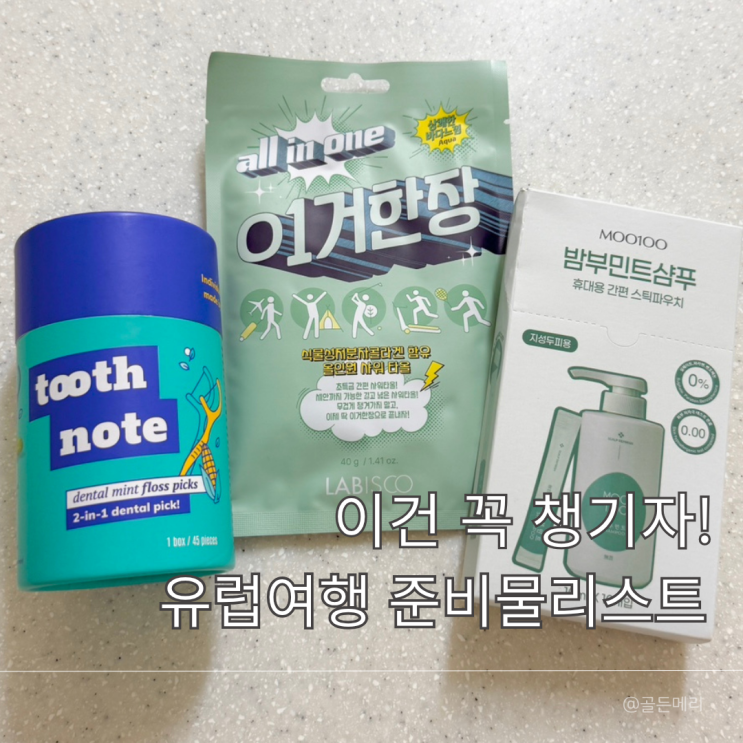  유럽여행 준비물 리스트 내돈내산 추천템 총정리