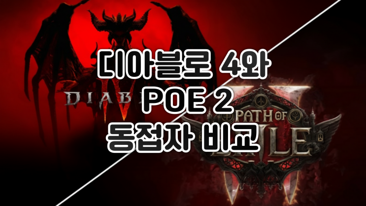  확장팩 출시 이후 가장 흥하고 있는 디아블로 시즌 10과 POE 2의 스팀 동접자 비교