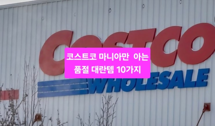  "코스트코 마니아만 아는 품절 대란템 10가지, 지금 아니면 못 산다!"