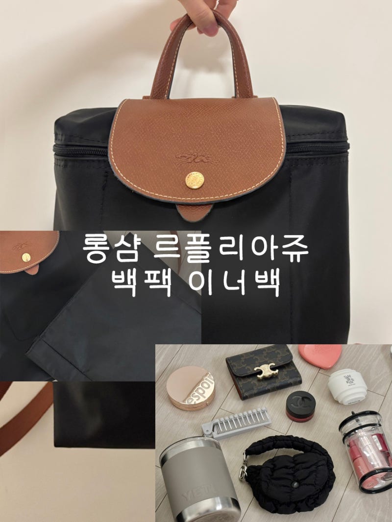 롱샴 르플리아쥬 백팩 이너백 방수형 사용 후기 및 추천