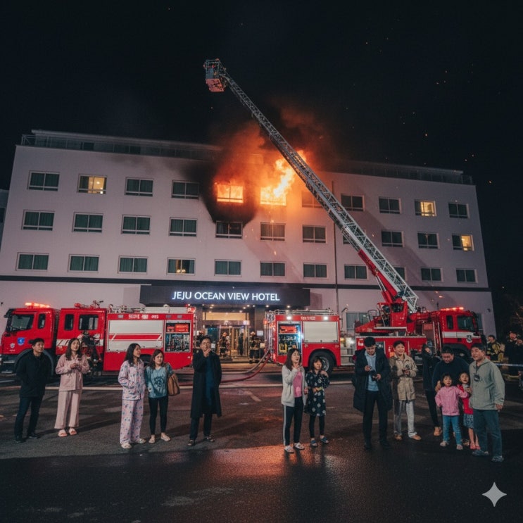  [화재속보] 9월 29일 제주 호텔 화재 발생! 투숙객 100여 명 긴급 대피, 제주 화재 사고 원인과 안전 대책은?