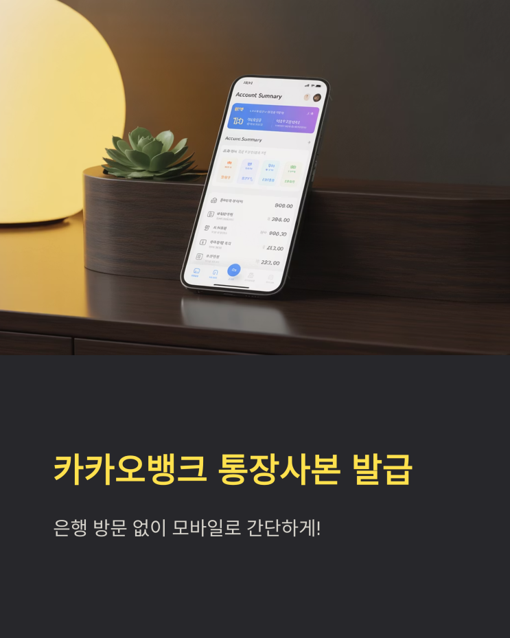  카카오뱅크 통장사본 발급: 모바일로 간편하게 PDF 저장 및 출력하는 방법