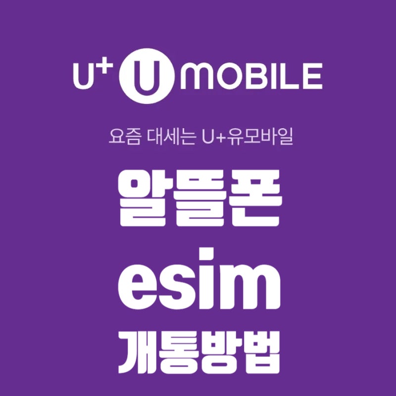 알뜰폰 이심 eSIM 개통 사용 방법 후기 유플러스 유모바일 요금제 추천인
