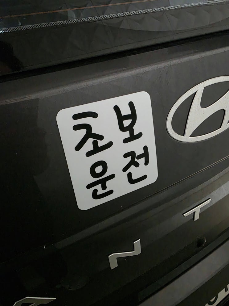  초보운전 스티커, 아내의 운전연수를 위한 디자인소이 자석스티커 후기 (회색차에 찰떡!)