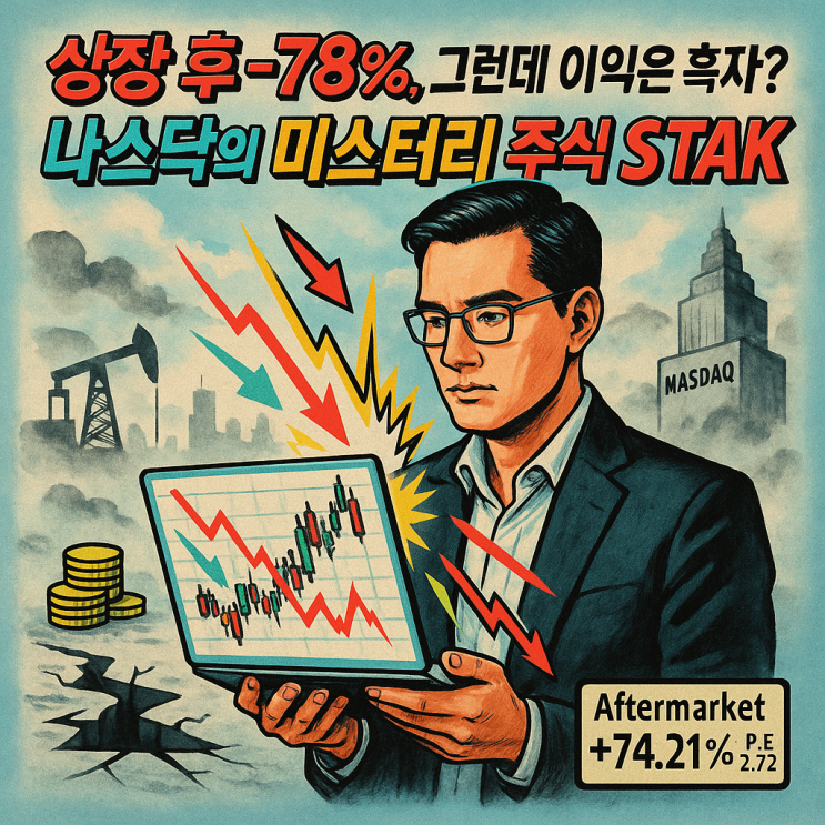  스탁 주가 (STAK 주식) -78% 추락 후 74% 폭등 미스터리