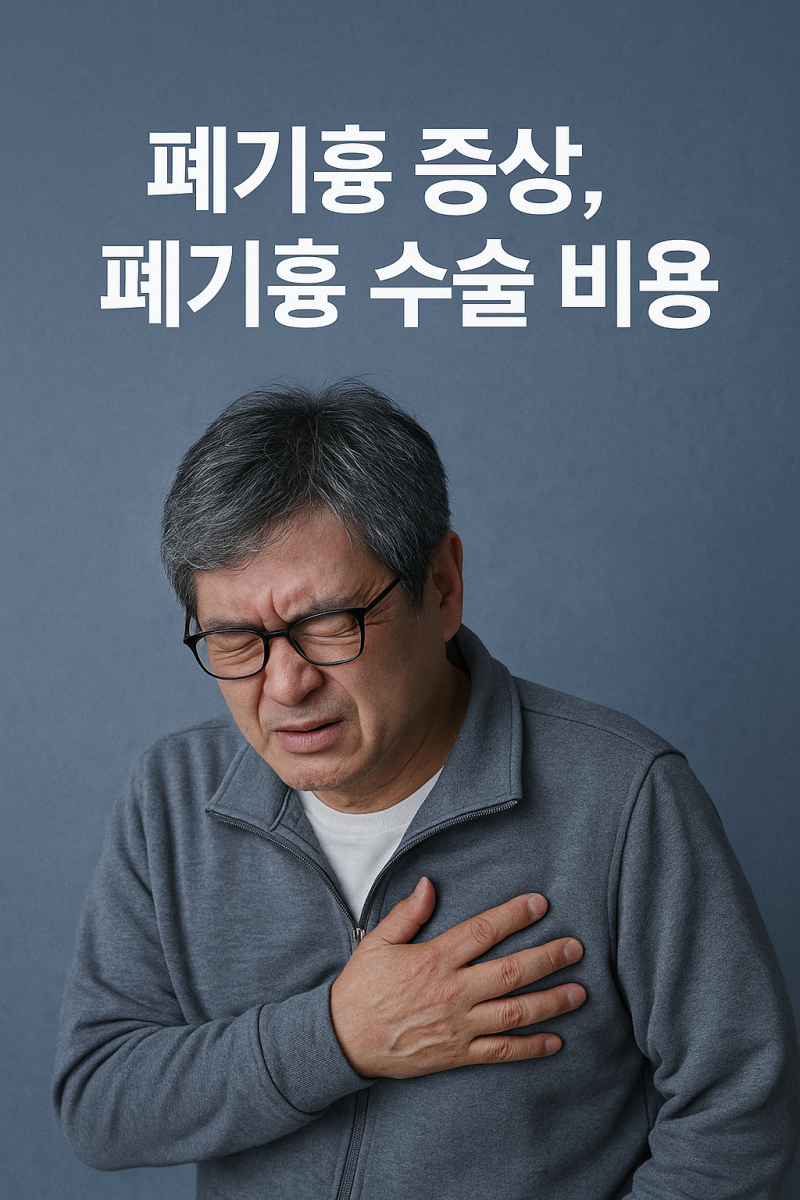 폐기흉 증상과 대처 방법 수술 비용까지 알려드립니다
