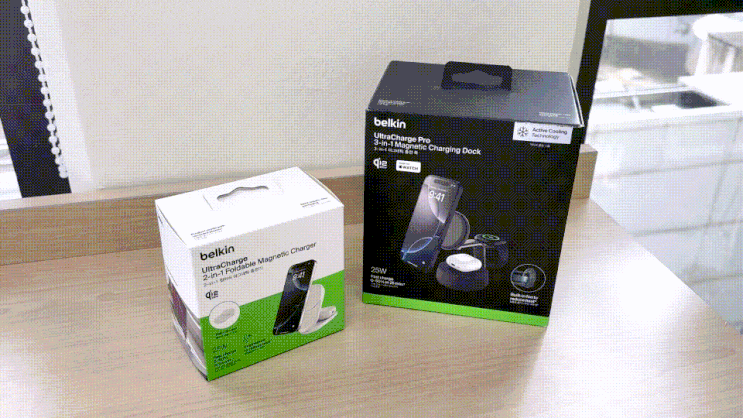  벨킨 (belkin) 울트라차지 프로 Qi2 25W 3in1(WIZ040)  울트라차지 2in1 폴더블(WIZ039)  무선충전기 후기
