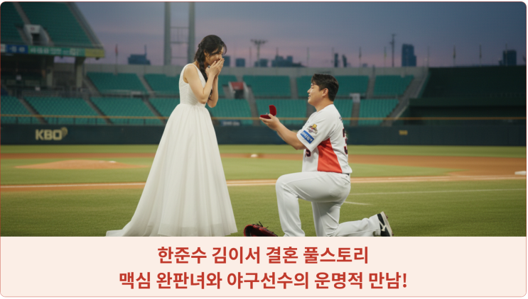  한준수 김이서 결혼 풀스토리: 맥심 완판녀와 야구선수의 운명적 만남!