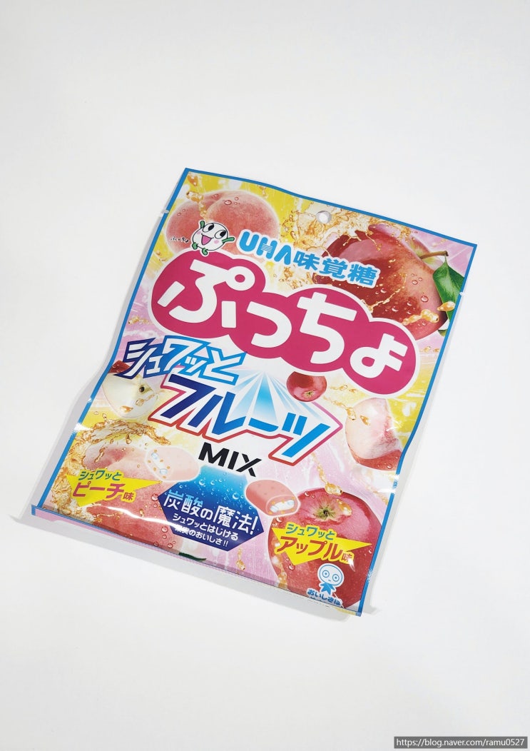 일본 푸쵸젤리 복숭아 사과 탄산 과일 mix 후기 일본 푸쵸젤리 복숭아 사과 탄산 과일 mix 후기