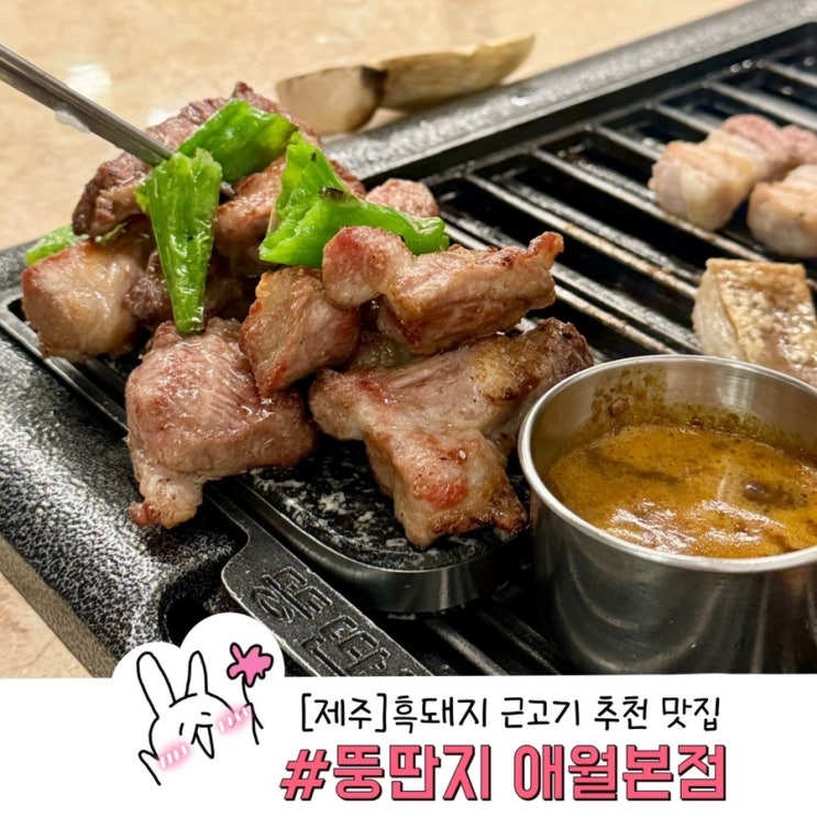  제주도 애월 흑돼지 근고기 뚱딴지 애월 본점 내돈내산 솔직후기
