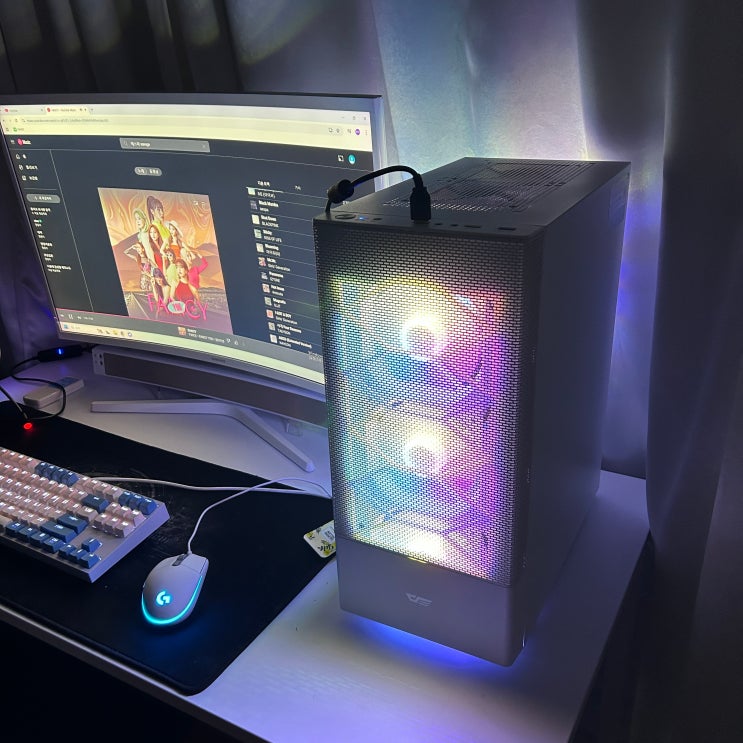  라이젠 7500F+4060Ti, 화이트 감성 가득한 게임용 조립컴퓨터