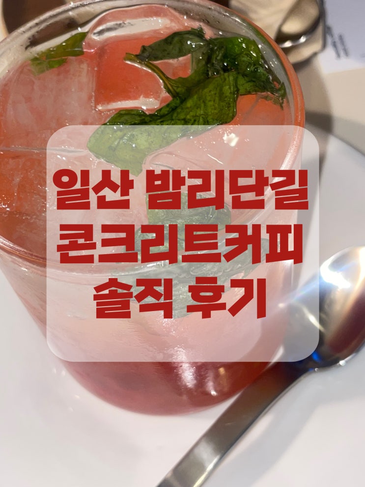  [고양 일산] 밤리단길 감성 카페 콘크리트 커피 후기 밤가시마을 분위기있는 카페 추천