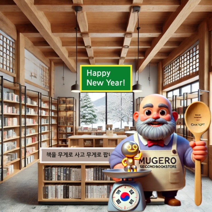  2025년 새해 복 많이 받으세요! 레트로 감성 무게로 헌책방 중고서점 2025년 1월 1일 오늘 쉽니다. 레트로 뜻