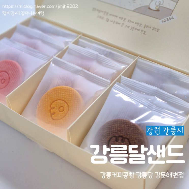  강원 강릉커피콩빵 강릉당 강릉달샌드 강문해변 기념품 강릉여행선물