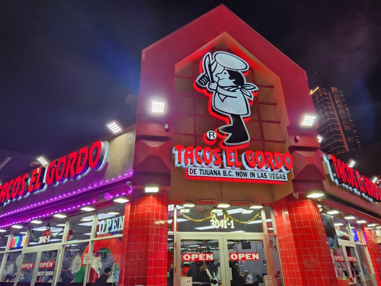  라스베가스 스트립 맛집 가성비 타코스 엘 고르도 비추천 후기 Tacos El Gordo