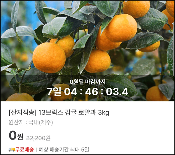 비트버니 제주감귤 로열과 3Kg 0원딜(무배)추첨~12.26 비트버니 제주감귤 로열과 3Kg 0원딜(무배)추첨~12.26