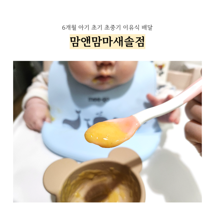  남양읍배달이유식 6개월 아기 초기 초중기 맘앤맘마새솔점 후기