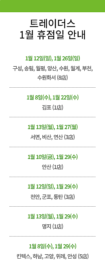  [2025년 1월 대형마트 휴무일]휴무점포 찾기 링크 모음