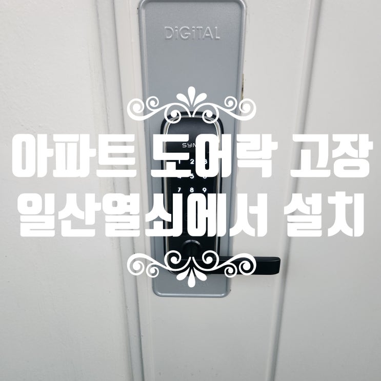  일산열쇠 아파트 도어락 고장 번호키 교체 설치 일산동 후곡마을11단지
