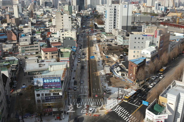  광주시, ACC 주변 광산길 기존 일방 2차로에서 왕복 5차로로 확장 개통