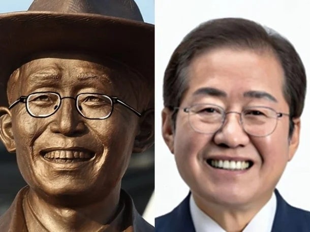 박정희 동상이라더니…"안경 씌우면 홍준표?", 철거 민원까지 제기