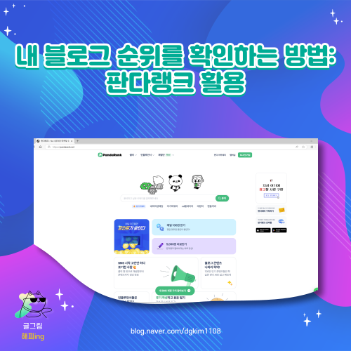  내 블로그 순위를 확인하는 방법: 판다랭크 활용