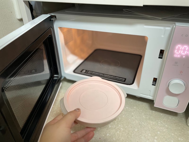 가쯔 심플쿡 냉동밥 전자렌지용기로 밥 보관해요