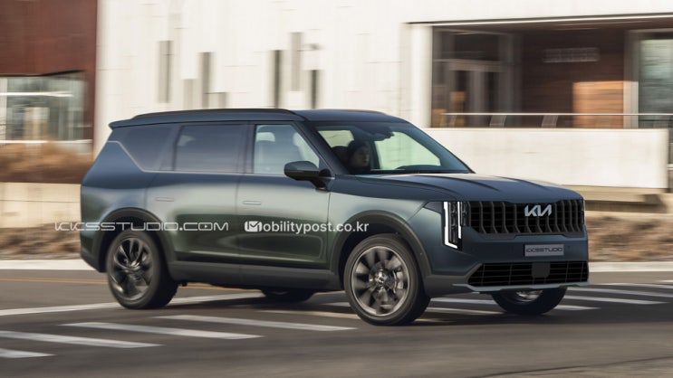  기아 텔루라이드 예상도, 카니발과 EV9의 조합? 2026 Kia Telluride Rendered