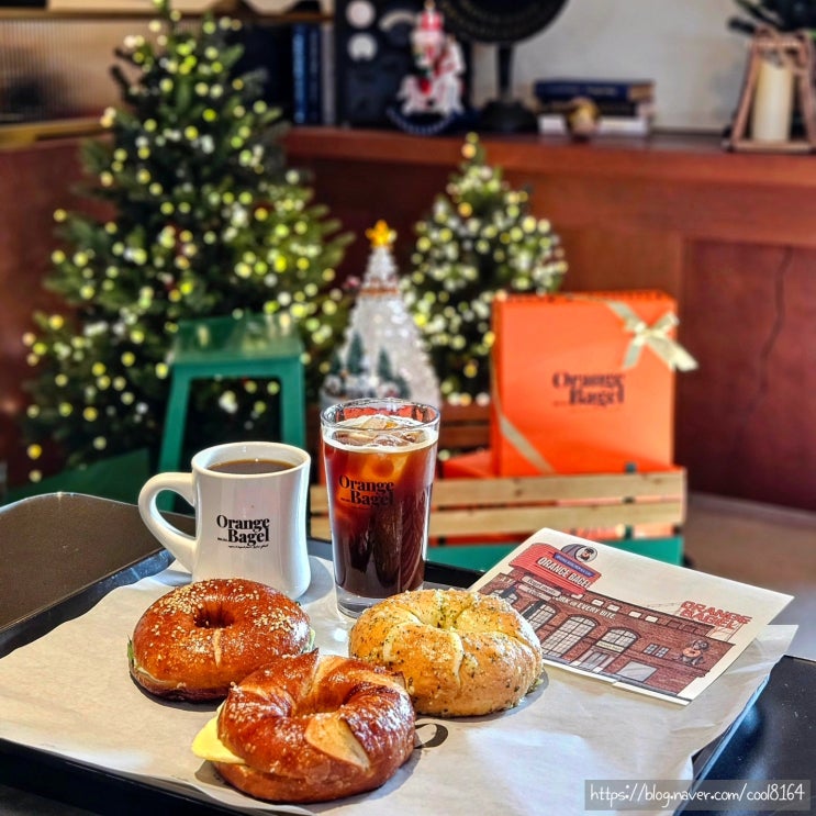  수원 고색동 베이글 맛집, 뉴욕 감성 크리스마스 대형 카페, 오렌지베이글(Orange Bagel)