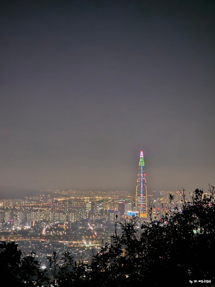  야간산행하기 좋은 서울 대모산 수서역 출발 등산코스는 정상을 지나야 야경이 보이더라
