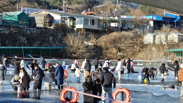  포천 백운계곡 동장군축제 후기 얼음 위 송어낚시, 겨울 데이트 필수 코스! 가족 여행으로도 너무 좋아요!