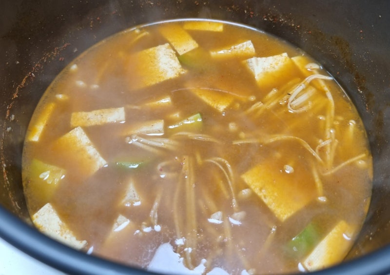 [고깃집 된장찌개 만들기] 백설 다담 고깃집된장찌개 양념 / 아워홈 즐거운 요리 두부