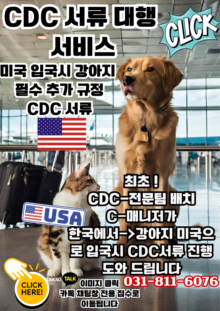  강아지 고양이 반려동물 반려견 반려묘 애견 애묘 애완견 애완묘 애완동물 대형견 단두종 미국 CDC 서류 출국 대행 수속 검역 전문가 서비스