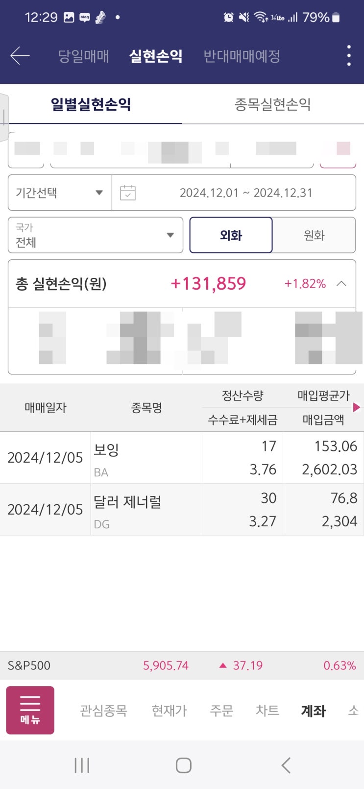  2024년 해외주식 수익 결산