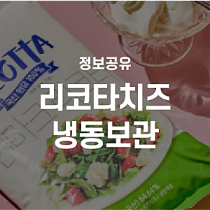 리코타 치즈 냉동보관 법. 리코타치즈 냉동보관 소분 준비 (전자레인지 해동해도 될까?)