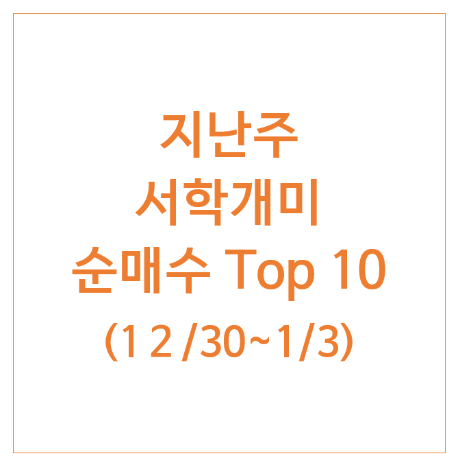 지난주 서학개미 순매수 TOP 10 (12/30주) : TSLL 브로드컴 실스크 리졸브AI 앰플리테크 솔리드파워 지난주 서학개미 순매수 TOP 10 (12/30주) : TSLL 브로드컴 실스크 리졸브AI 앰플리테크 솔리드파워
