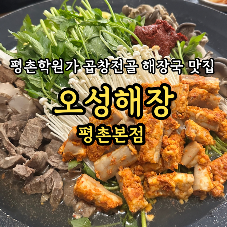 [안양/평촌학원가맛집] 오성해장 평촌본점: 가족 주말 점심 외식 추천 한우 해장국 곱창전골 도가니탕