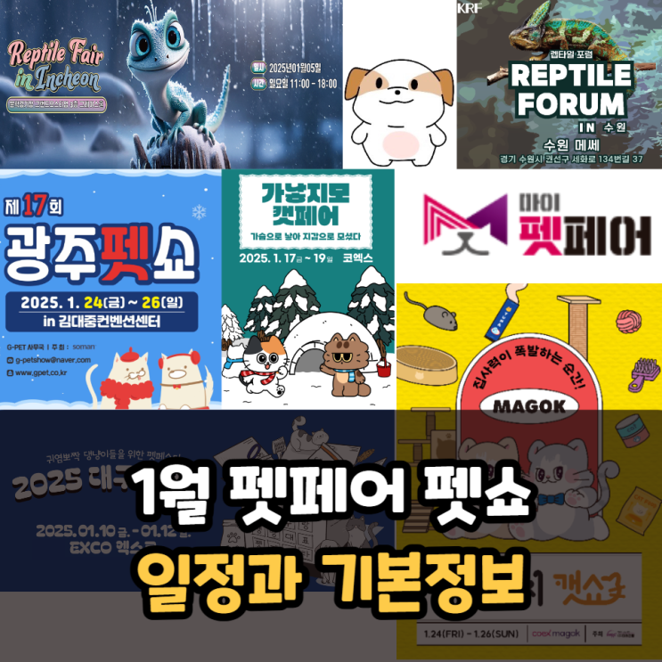  1월 펫페어 펫쇼 일정 기본정보