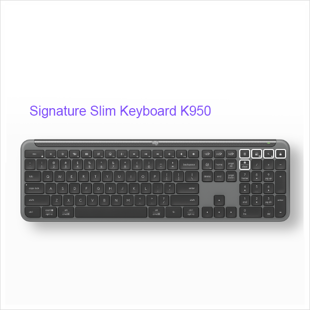 로지텍 K950 키보드 프린트스크린 print screen 화면캡쳐 계산기 검색 잠금 넘버락 num lock 키 위치