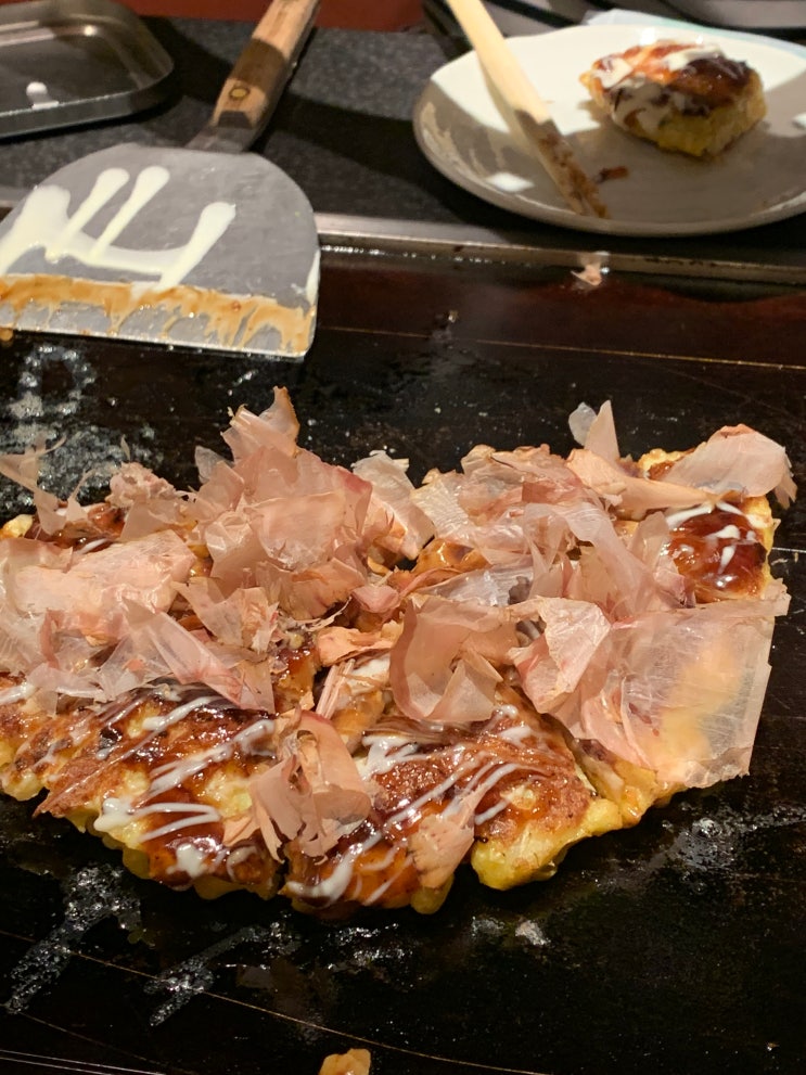  일본 오사카 자유여행 맛집 [치보 도톤보리빌딩점][오코노미야끼&야키소바]