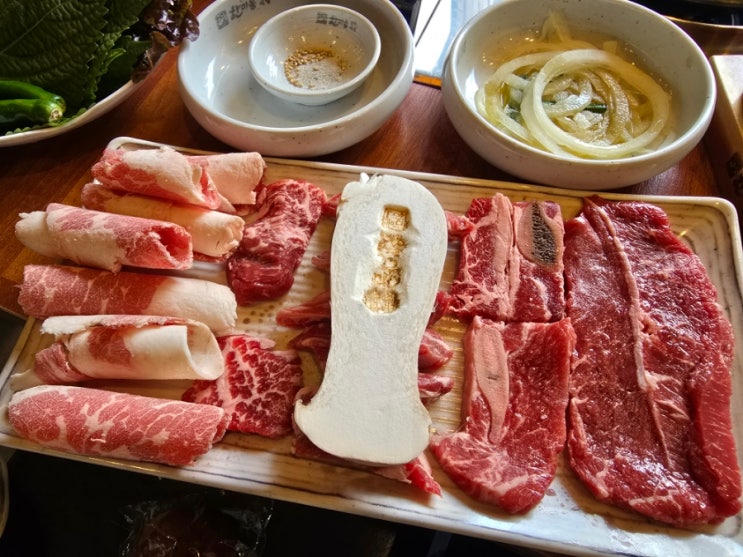  동탄북광장 맛집 한마음정육식당 소 반마리(300g) + 돼지 반마리(500g)