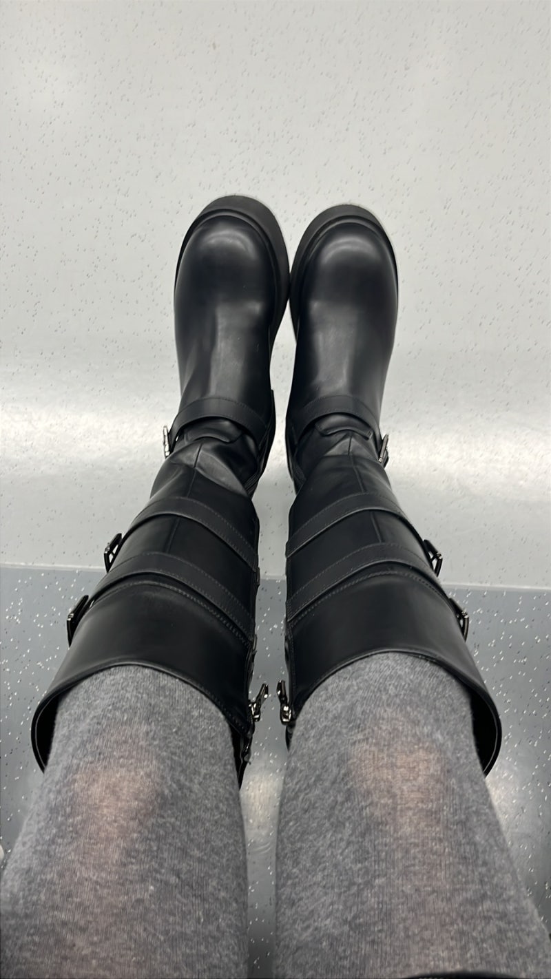 [as''on] 애즈온 MAYA LONG BUCKLE BOOTS / BLACK 후기 - 부츠 추천/ 사이즈팁