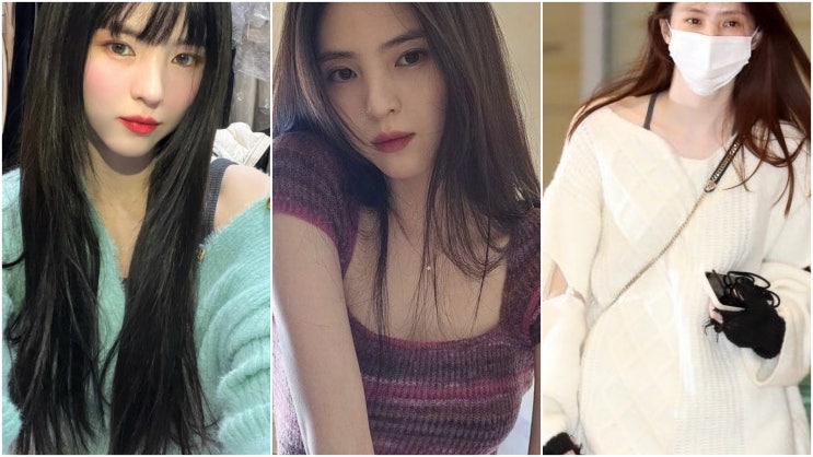 한소희 니트 브랜드별 모음ZIP!(가디건, 반팔, 원피스)