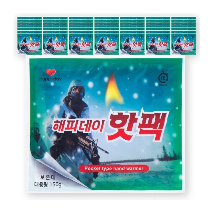  [국내생산] 해피데이 핫팩 150g, 50개
