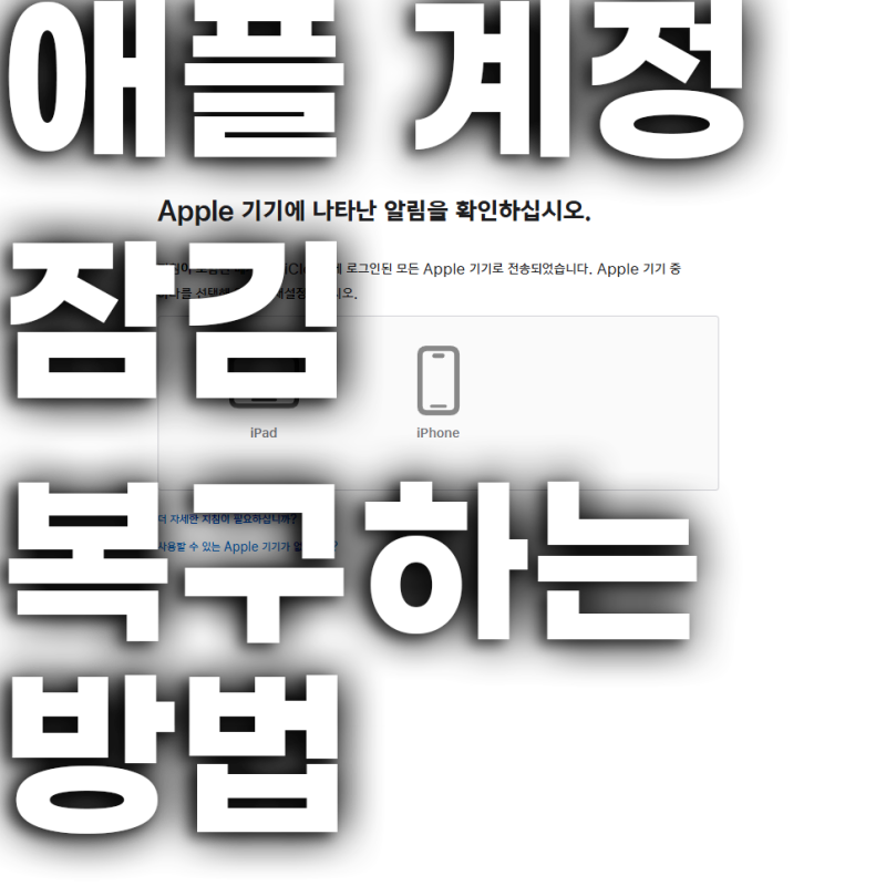 애플 계정 잠김 해제 하는 방법 : 이것 때문에 서비스 센터감