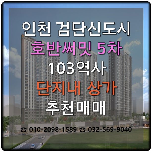  인천 서구 검단신도시 AB19블럭 호반써밋 단지내 상가 25.01.06