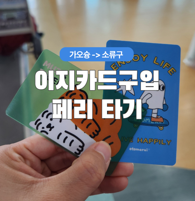  가오슝 공항에서 버스타고 동강페리터미널가서 소류구 페리 타기 feat 이지카드